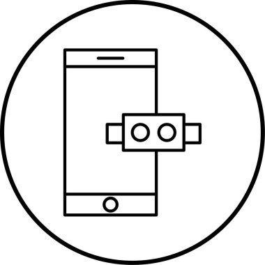 Cep telefonu simgesi, vektör illüstrasyonu