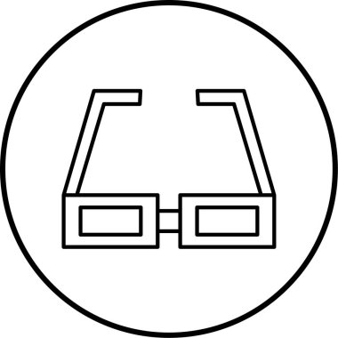 Gözlük. Web simgesi basit illüstrasyon