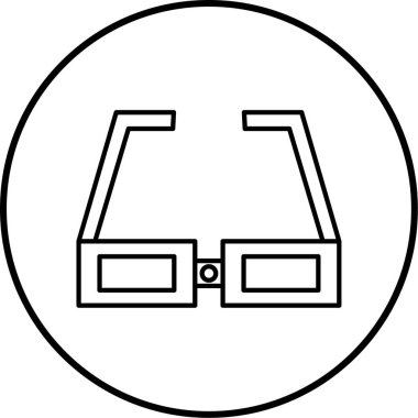 Gözlükler. Web simgesi basit illüstrasyon