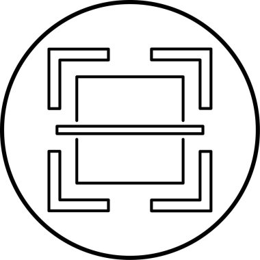 Bir çerçeve simgesinin vektör illüstrasyonu