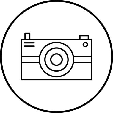 fotoğraf makinesi simgesi, vektör illüstrasyonu