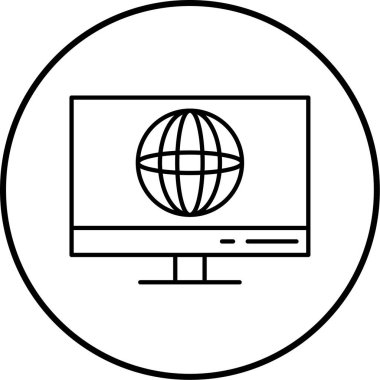 vektör lcd simgesi illüstrasyonu