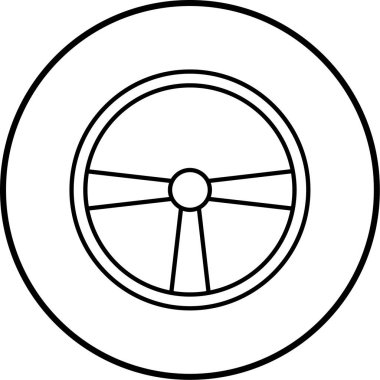 Bir direksiyon simgesinin vektör çizimi