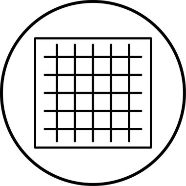 Izgara simgesi, vektör illüstrasyonu