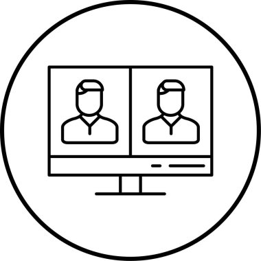 Bir bilgisayar simgesinin vektör illüstrasyonu