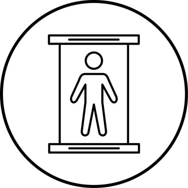 Bir insan simgesinin vektör illüstrasyonu