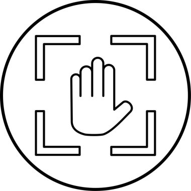 Bir dur simgesinin vektör illüstrasyonu