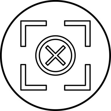 İptal edilmiş bir simgenin vektör illüstrasyonu