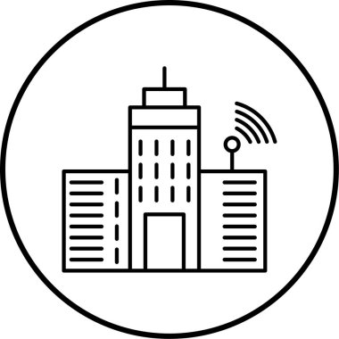 Modern yapı simgesinin vektör illüstrasyonu 