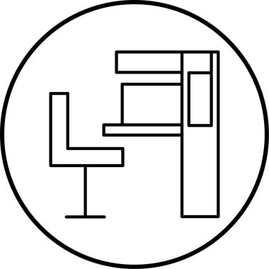 Ofis tablo simgesinin vektör illüstrasyonu