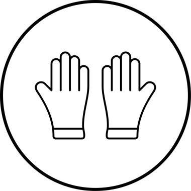 Bir eldiven simgesinin vektör çizimi