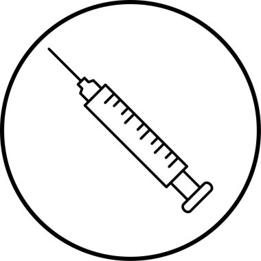 Şırınga ikonu vektör çizimi