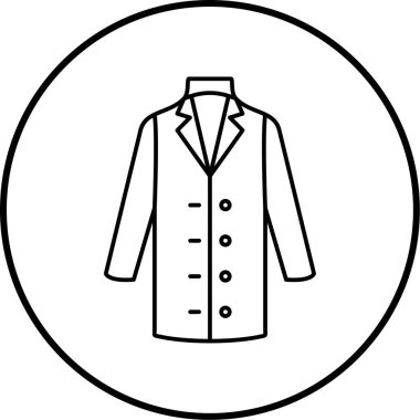 Ceket düz simgesi, vektör çizim