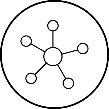 Molekül. Web simgesi basit tasarım