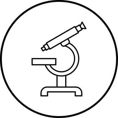 Mikroskop. Web simgesi basit illüstrasyon