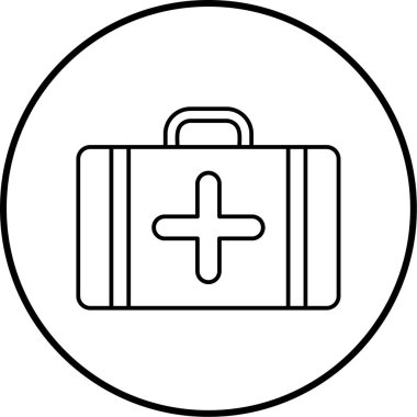 İlk yardım çantası vektör çizim
