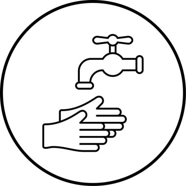 Bir tap simgesinin vektör illüstrasyonu