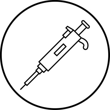 Şırınga. Web simgesi basit illüstrasyon