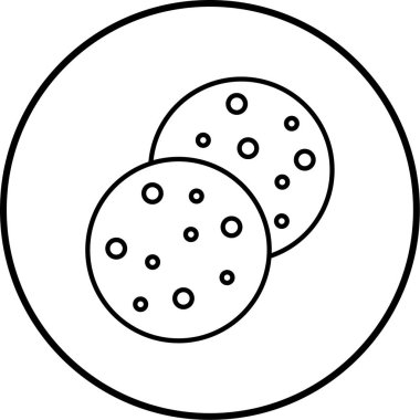 Çerez simgesi vektör illüstrasyonu
