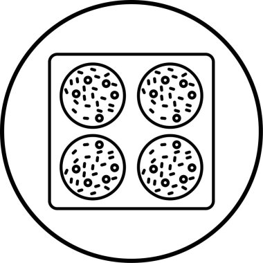 Soyut olarak izole edilmiş pizza simgesi