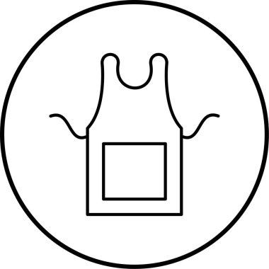 Önlük simge vektör çizim