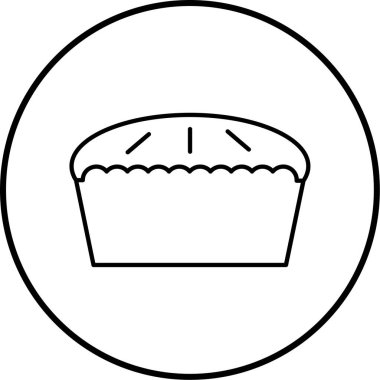 Bir pasta çizgisi simgesi çizimi