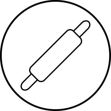 Yuvarlanan iğne simgesinin vektör illüstrasyonu