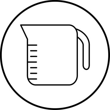 Sürahi vektör anahat simgesini