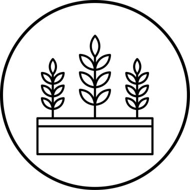 Bitkiler. Web simgesi basit illüstrasyon