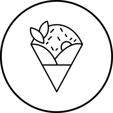 fast food vektör çizgisi simgesi