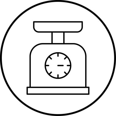 Ölçeğin illüstrasyon simgesi vektör tasarımı