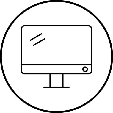 bilgisayar izleme simgesi, vektör illüstrasyonu
