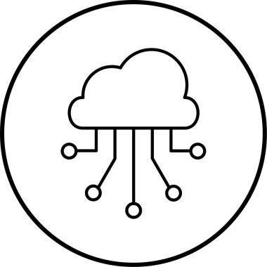 Bulut ağı. Basit resimleme