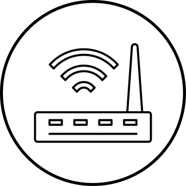 Kablosuz. Web simgesi basit illüstrasyon