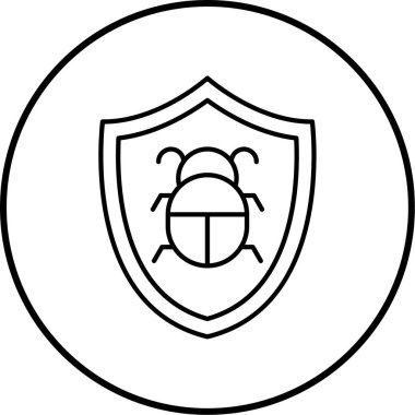 Kalkan. Web simgesi basit illüstrasyon