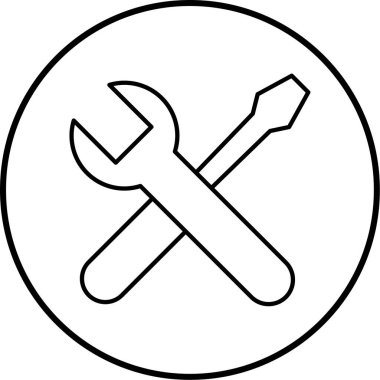 Aletler. Web simgesi vektör illüstrasyonu