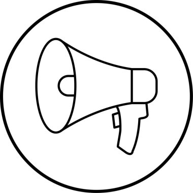 Megafon. Web simgesi basit illüstrasyon