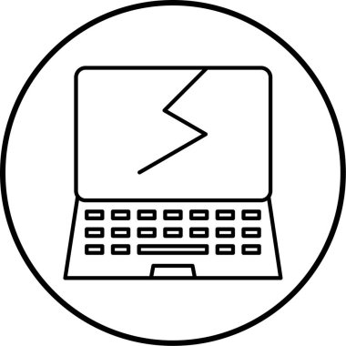 Bilgisayar modern simgesinin vektör illüstrasyonu