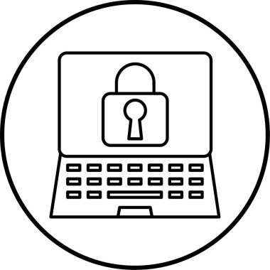 Dizüstü bilgisayar simgesinin vektör çizimi 