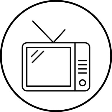Televizyon. Web simgesi basit illüstrasyon
