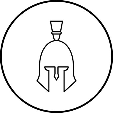 Bir Roma miğfer simgesinin vektör çizimi