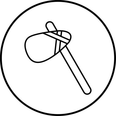 Eski bir balta simgesinin vektör çizimi