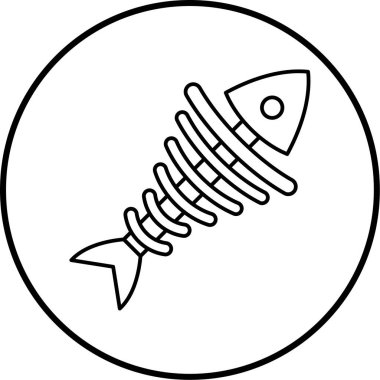 Bir fosil simgesinin vektör çizimi