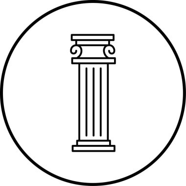 Sütun. Web simgesi vektör illüstrasyonu