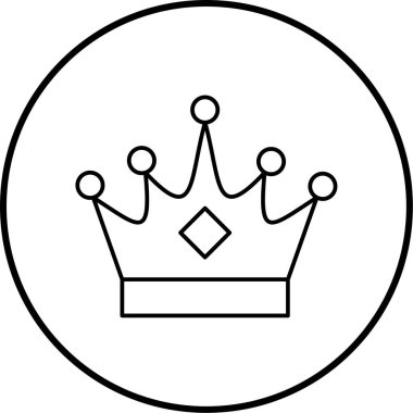 Taç simgesi, vektör illüstrasyonu