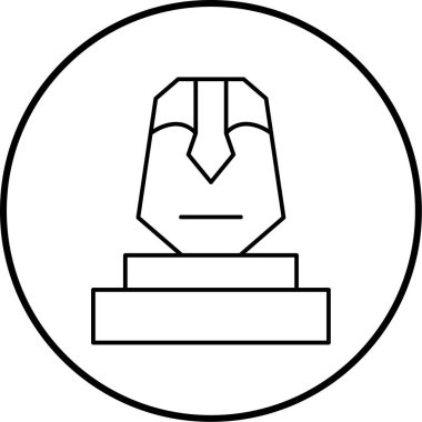 Bir heykel simgesinin vektör illüstrasyonu