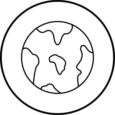 Toprak. Web simgesi basit illüstrasyon