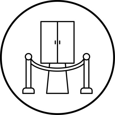 Kırmızı halı simgesinin vektör illüstrasyonu
