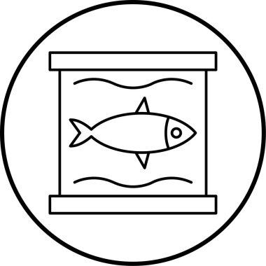 Balık. Web simgesi basit illüstrasyon