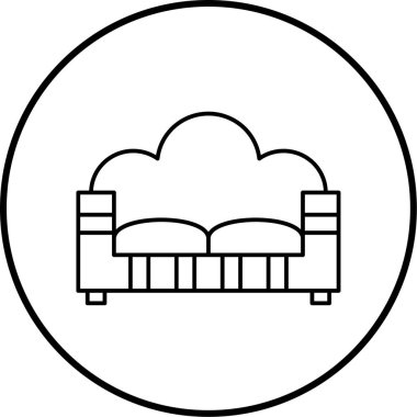 Kanepe. Web simgesi basit illüstrasyon